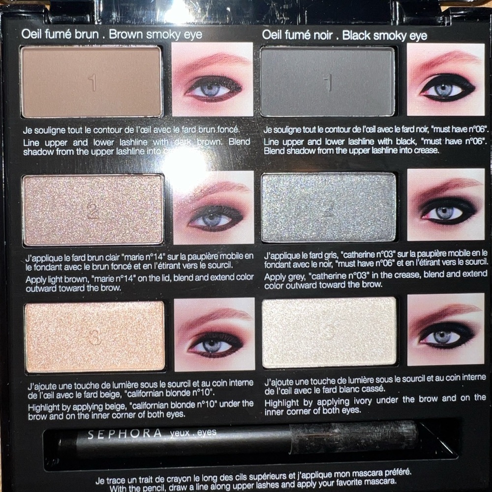 Sephora Pro Lesson Palette Smokey Eyes for blue/brown eyes (never used no box)
